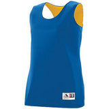 Ladies Reversible Wicking Tank Royal/gold Basketball Single Jersey & Shorts