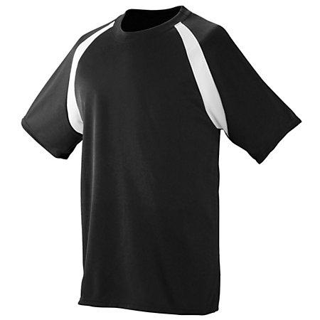 Youth Wicking Color Block Jersey Black/white Single Soccer & Shorts