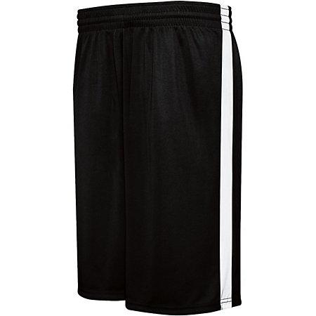 Pantalón corto reversible de competición juvenil Negro / blanco Camiseta básica de baloncesto y