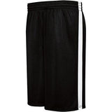 Pantalones cortos reversibles de competición Negro / blanco Camiseta única de baloncesto para adultos y
