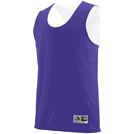 Camiseta sin mangas reversible Wicking para jóvenes Morado / blanco Camiseta y pantalones cortos de baloncesto