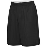 Youth Reversible Wicking Shorts Black/white Basketball Single Jersey &