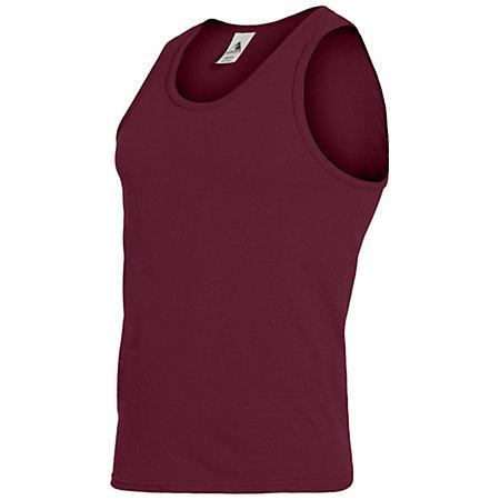 Youth Poly/cotton Athletic Tank Maroon Basketball Single Jersey & Shorts