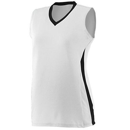 Girls Tornado Jersey White/black/white Softball