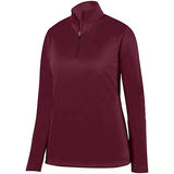 Ladies Wicking Fleece Pullover Maroon Softball