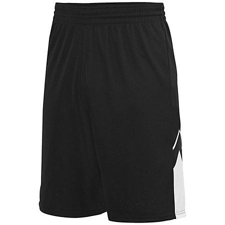 Pantalones cortos reversibles de Alley-Oop para jóvenes, camiseta individual de baloncesto negro / blanco y