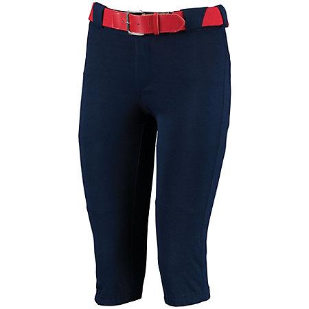 Pantalón de talle bajo de talle bajo para niñas Softball azul marino