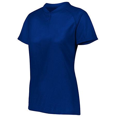 Ladies Attain Two-Button Jersey Navy Softball