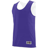 Reversible Wicking Tank Purple/white Adult Basketball Single Jersey & Shorts