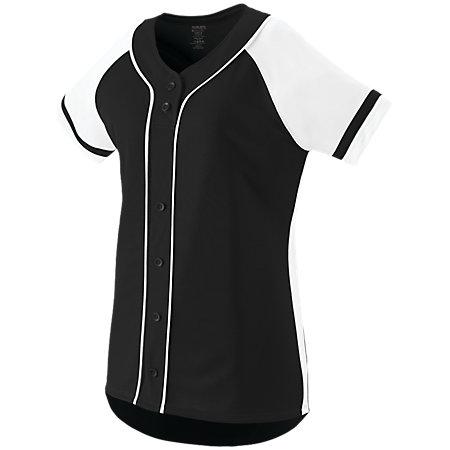 Ladies Winner Jersey Black/white Softball