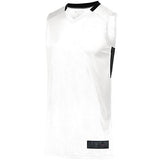 Step-Back Basketball Jersey White/black Adult Single & Shorts