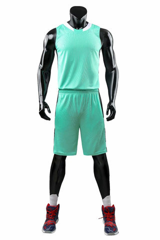 Alley Aqua NS Customizable Basketball Jersey With Optional Shorts