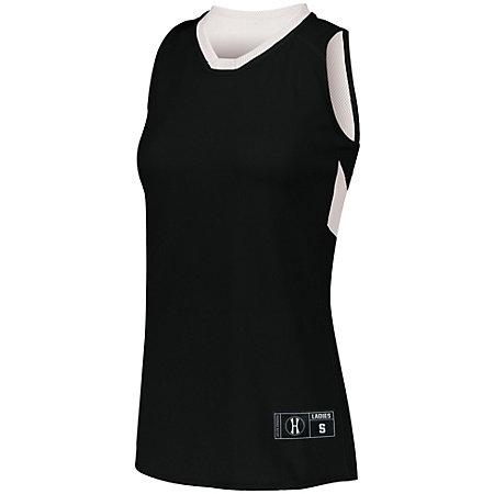 Ladies Dual-Side Single Ply Basketball Jersey Black/white & Shorts