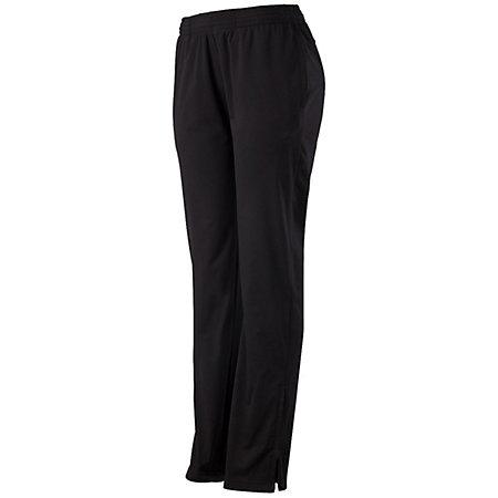 Ladies Solid Brushed Tricot Pant Black Basketball Single Jersey & Shorts