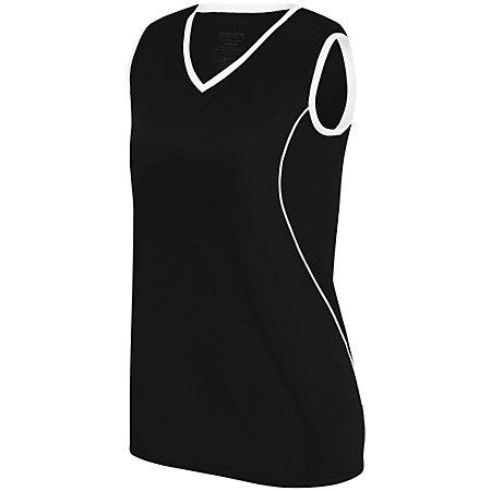 Ladies Firebolt Jersey Black/white Softball