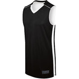 Camiseta Reversible de Competición Juvenil Camiseta y Shorts de Baloncesto Negro / Blanco