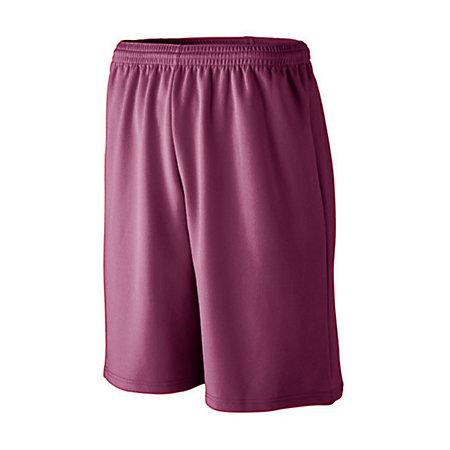Longer Length Wicking Mesh Athletic Shorts Maroon Adult Basketball Single Jersey &