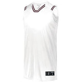 Retro Basketball Jersey White/maroon Adult Single & Shorts