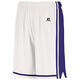 Pantalones cortos de baloncesto Legacy Blanco / morado Camiseta individual para adulto y