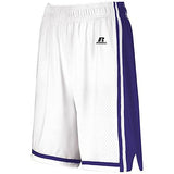 Ladies Legacy Basketball Shorts White/purple Single Jersey &