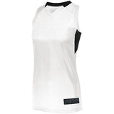 Ladies Step-Back Basketball Jersey White/black Single & Shorts