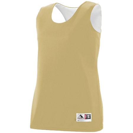 Ladies Reversible Wicking Tank Vegas Gold/white Basketball Single Jersey & Shorts