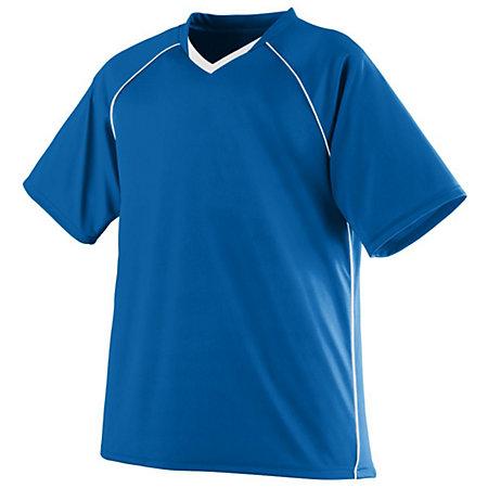 Camiseta juvenil Striker Royal / blanco Single Soccer & Shorts