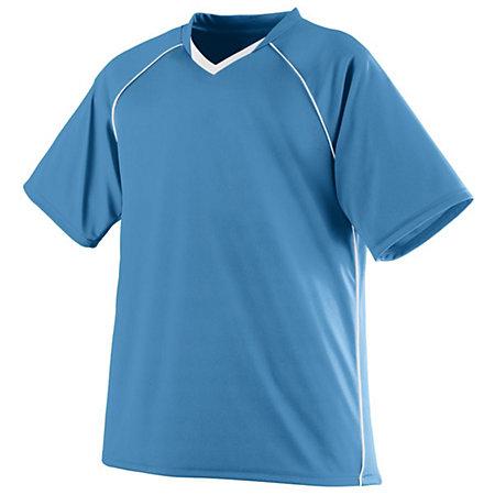 Camiseta juvenil Striker Columbia Azul / blanco Single Soccer & Shorts
