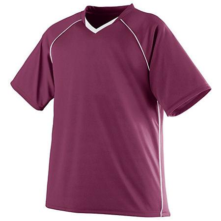 Camiseta de fútbol juvenil Striker marrón / blanco Single Soccer & Shorts
