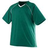 Camiseta de fútbol juvenil Striker verde oscuro / blanco Single Soccer & Shorts