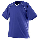 Camiseta de fútbol juvenil Striker púrpura / blanco Single Soccer & Shorts