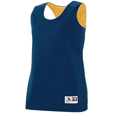 Ladies Reversible Wicking Tank Navy/gold Basketball Single Jersey & Shorts