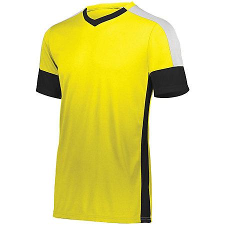 Camiseta de fútbol Wembley para jóvenes Power Yellow / negro / blanco Single & Shorts