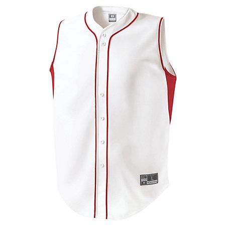 Fierce Jersey White/scarlet Adult Baseball