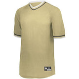 Retro V-Neck Baseball Jersey Vegas Gold/white/black Adult