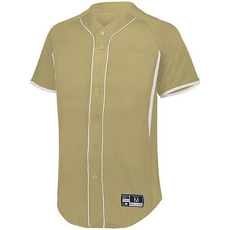 Game7 Full-Button Baseball Jersey Vegas Gold/white Adult Baseball