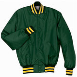 Heritage Jacket Dark Green/light Gold/white Adult Baseball