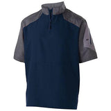 Raider Short Sleeve Pullover Carbon Print/navy Adult Baseball