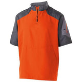 Raider Short Sleeve Pullover Carbon Print/orange Adult Baseball