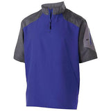 Raider Short Sleeve Pullover Carbon Print/purple Adult Baseball