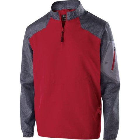 Youth Painder Pullover Carbon Print/scarlet Baseball