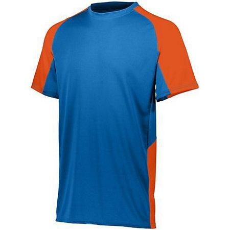 Camiseta de fútbol juvenil Cutter Jersey azul real / naranja individual