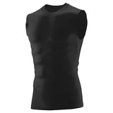 Camiseta de compresión sin mangas Hyperform para jóvenes Fútbol negro