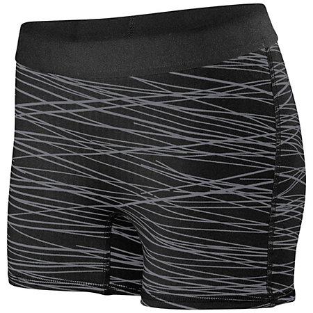 Ladies Hyperform Fitted Shorts Black/graphite Print Adult Volleyball