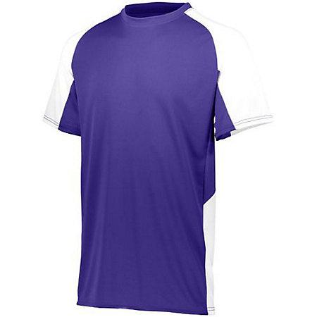 Camiseta de fútbol y pantalones cortos de fútbol individual púrpura / blanco para jóvenes