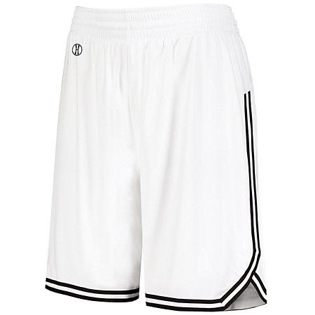Shorts de baloncesto retro para mujer Blanco / negro Single Jersey &