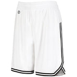 Ladies Retro Basketball Shorts White/black Single Jersey &