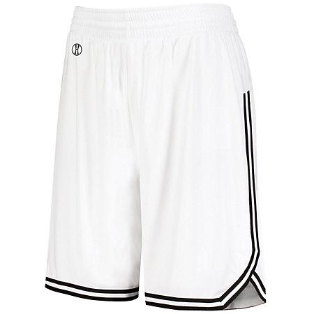 Ladies Retro Basketball Shorts White/black Single Jersey &