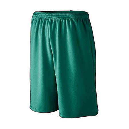 Longer Length Wicking Mesh Athletic Shorts Dark Green Adult Basketball Single Jersey &