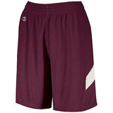 Ladies Dual-Side Single Ply Shorts Maroon/white Basketball Jersey &